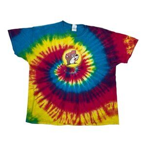 Buc-ee's Beaver Nuggets Tie Dye T-Shirt Size 2XL Peace Love Tee